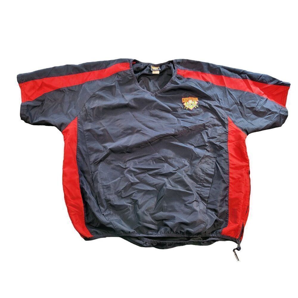 MLB Cooperstown Dreams Park Pullover Men Size L Blue Red‎ Windbreaker